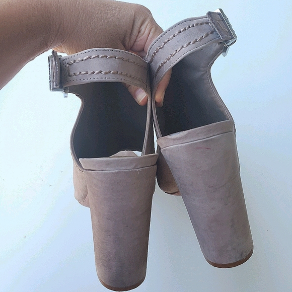 Schutz Hermina Peep Toe Nubuck Bootie - Picture 5 of 6